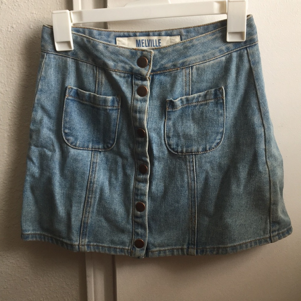 Melville light blue Jean skirt